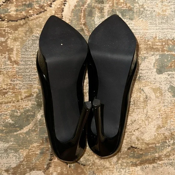 NIB MADDEN GIRL BLACK PATENT LEATHER STILETTO HEELS SZ 10 - Picture 8 of 9